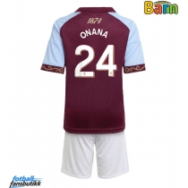 Aston Villa Amadou Onana #24 Hjemmedraktsett Barn 2025-26 Kortermet (+ Korte bukser)